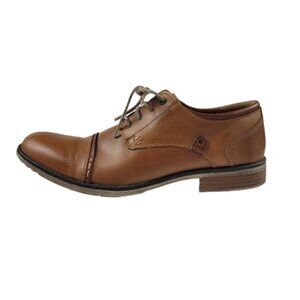 GBX Leather Cap Toe Oxford Dress Shoes Brown Mens Size 13 Lace Up